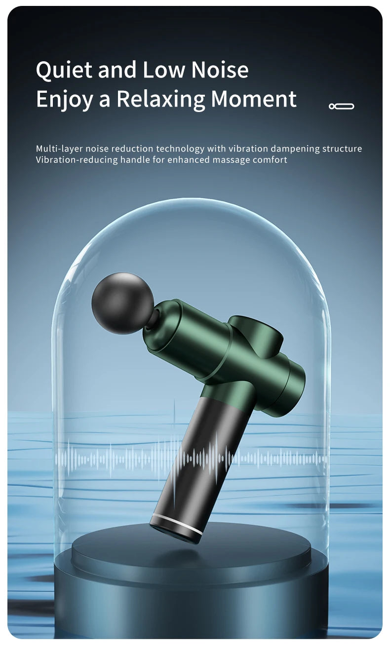 Massage Gun Muscle Relax Deep Tissue Massager Neck Massager Dynamic Vibrator Back Portable Handheld Display Fascia Gun Massage