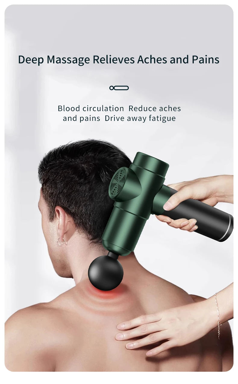 Massage Gun Muscle Relax Deep Tissue Massager Neck Massager Dynamic Vibrator Back Portable Handheld Display Fascia Gun Massage