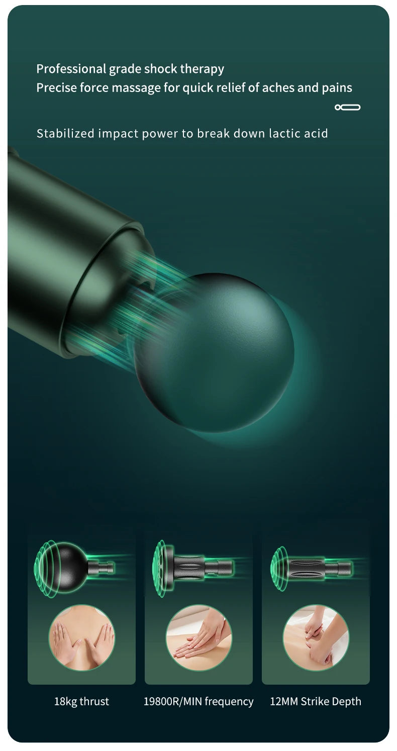 Massage Gun Muscle Relax Deep Tissue Massager Neck Massager Dynamic Vibrator Back Portable Handheld Display Fascia Gun Massage