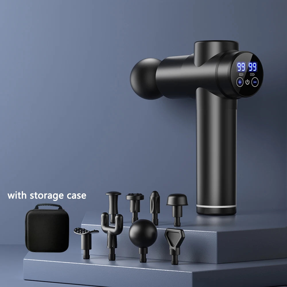 Massage Gun Muscle Relax Deep Tissue Massager Neck Massager Dynamic Vibrator Back Portable Handheld Display Fascia Gun Massage