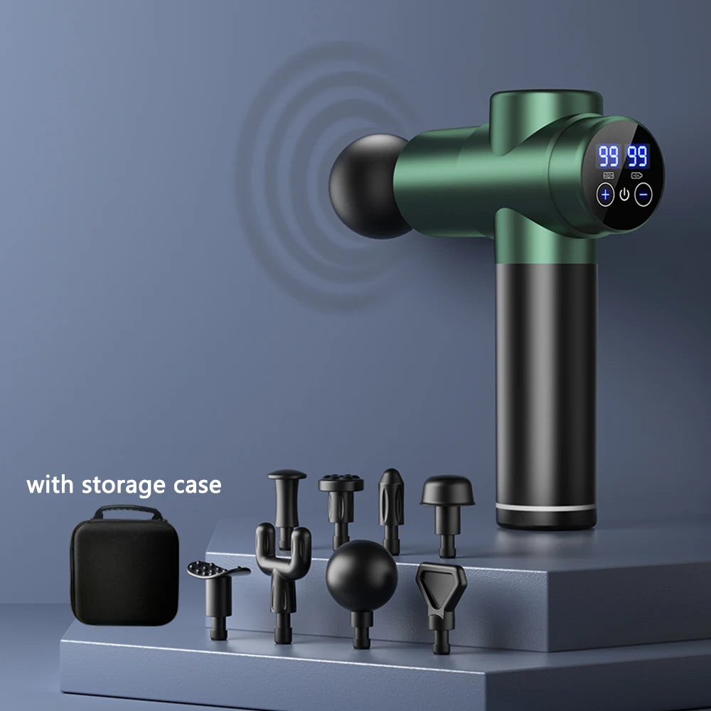 Massage Gun Muscle Relax Deep Tissue Massager Neck Massager Dynamic Vibrator Back Portable Handheld Display Fascia Gun Massage